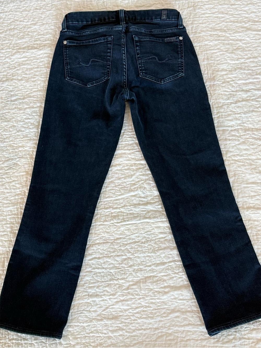 7 for All Mankind Dark Blue Skinny Jeans - Picture 3 of 6